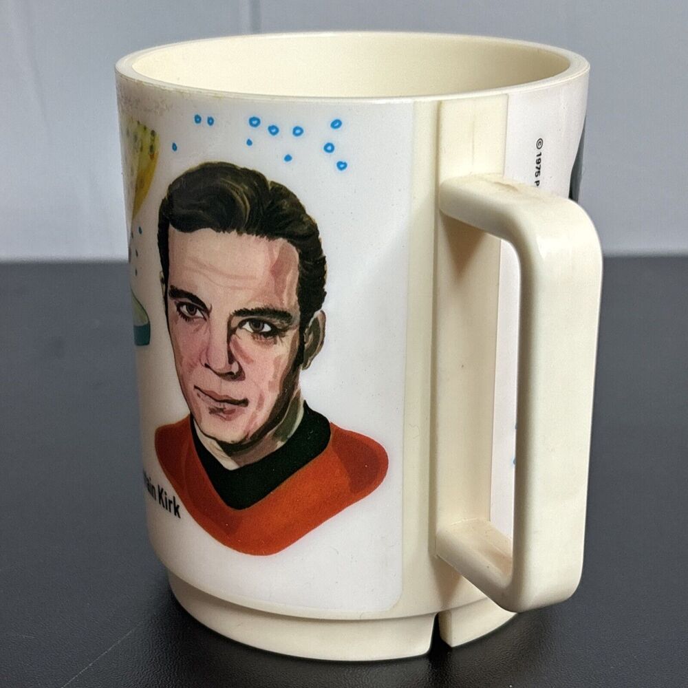 Star Trek Vintage Original Series Deka Plastic Mug/Captain Kirk/Spock/Dr. McCoy - Picture 4 of 7